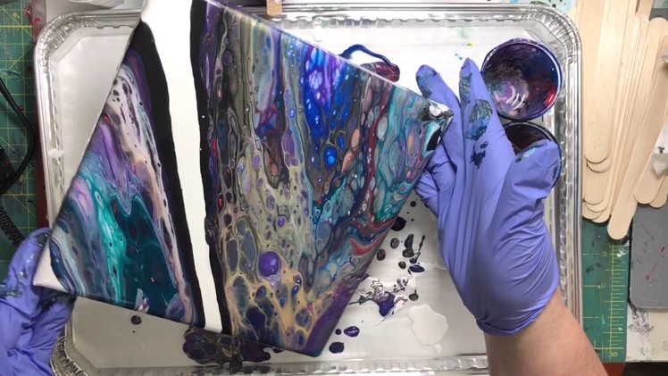 Fluid Acrylic Pouring with Double Flip Cup