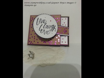 Fun flap card using layering love stampin up