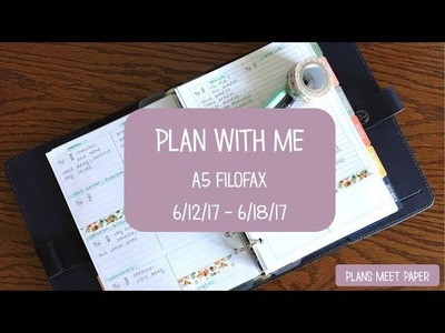 Functional Plan With Me A5 Filofax 6.12.17 - 6.18.17