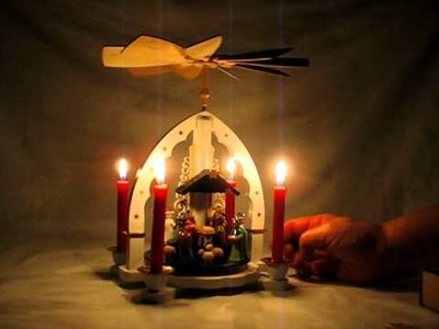 German Candle Pyramid Holy Family with the 3 Kings