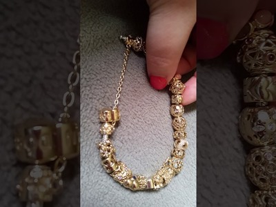 Gold and two tone Pandora bracelets
