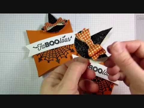 Halloween Pillow Box + Witch Hat Clip Tutorial