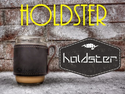 Holdster - Leather Mason Jar Travel Mug