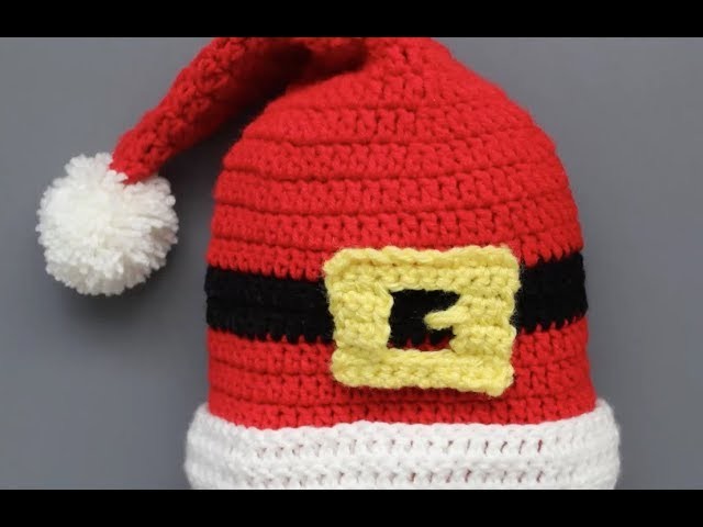 How to a Crochet a Santa Hat (Beginner Level)