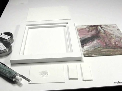 How to attach paintings on panels to wood floater frames