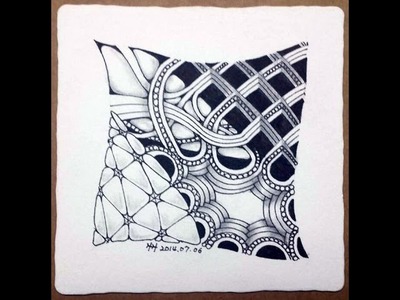 How to draw the Zentangle® Pattern HOLLIBAUGH(D-1)