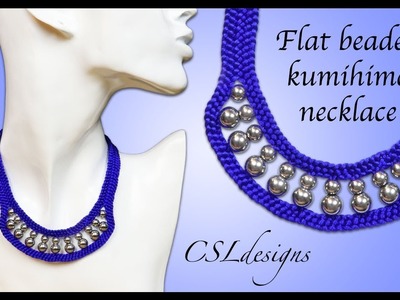 How to flat beaded kumihimo necklace