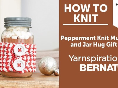 How to Knit: Make a Peppermint Jar Hug