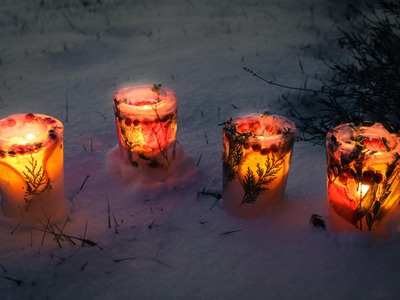 How to Make Ice Luminaries (Ice Candle Holders)