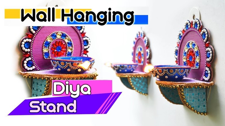 How to make : Wall Hanging Diya Stand | Diwali Special | Art with Creativity