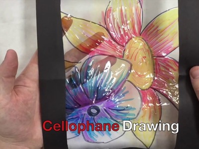 Kids Art Project - Cellophane Drawing