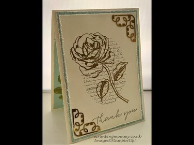 Masking and embossing, Shabby card Stampin' Up! products