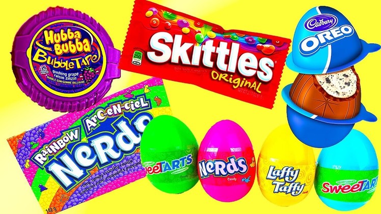 MASSIVE Candy Unboxing! Hubba Bubba Cadbury Eggs M&MS Skittles Oreos Nerds Willy Wonka Twix Reese's