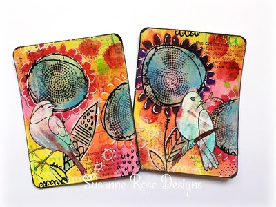 Mixed Media Journal Cards with Art Anthology and Rubber Dance