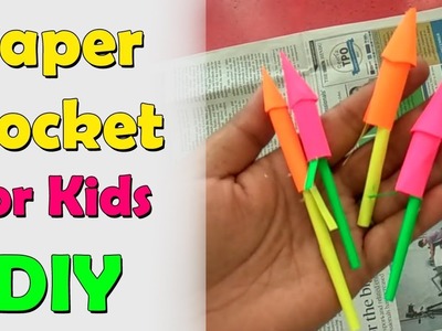 Paper rocket for kids DIY, paper crackers for kids, diwali crackers craft, diwali crackers for kids