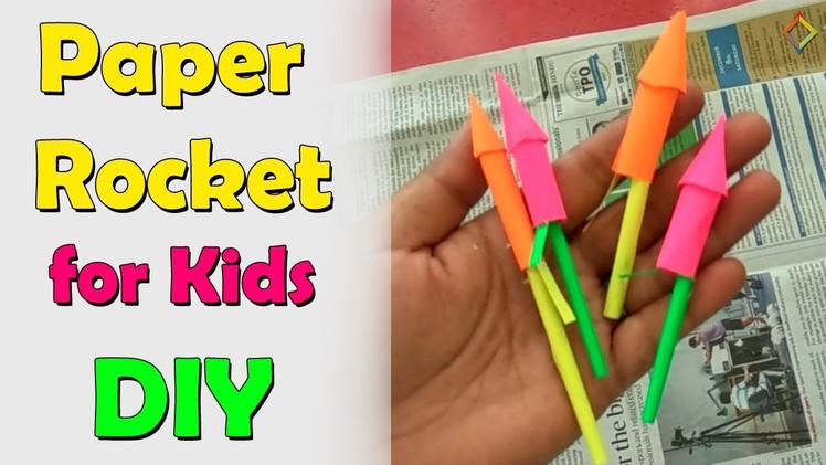 Paper rocket for kids DIY, paper crackers for kids, diwali crackers craft, diwali crackers for kids