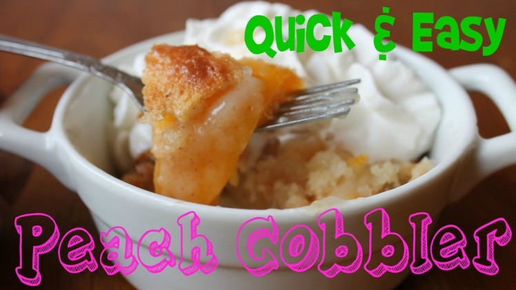 Peach Cobbler the Quick and Easy way! #PeachCobbler