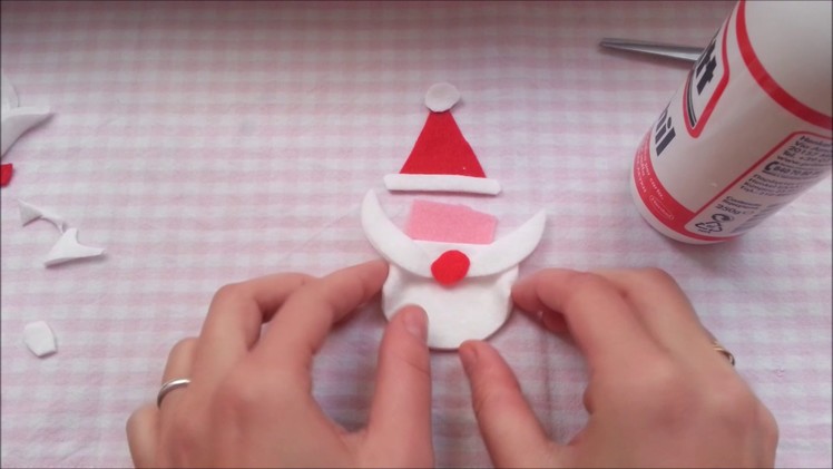 Provo Pinterest - Babbo Natale con dischetti di cotone