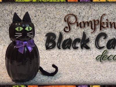Pumpkin Black Cat Decor