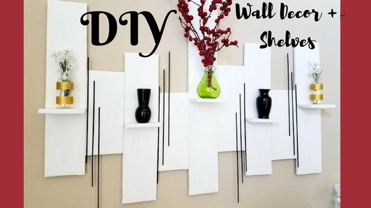 Quick And Easy Diy Wall Art +Mini Shelves Room Decor $0!!!