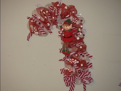 Santa's Little Helper CandyCane Wreath