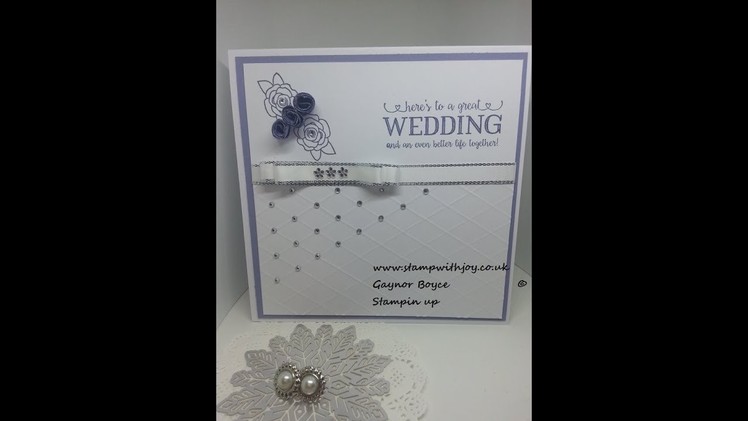 Simple elegant wedding card using "better together" © Stampin up