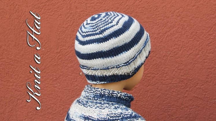 Simple hat to learn how to knit for beginners