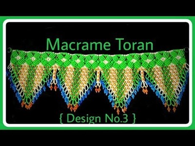 Simple Macrame Toran { Design No.3 }, Easy Making Method at Home.
