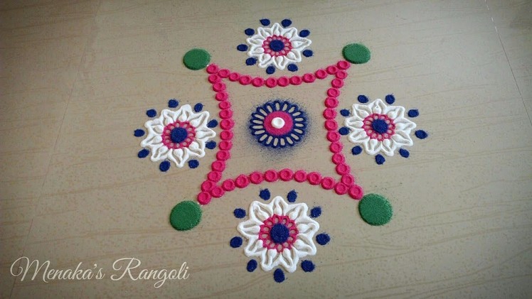 Simple Rangoli Design | Simple Kolam Design