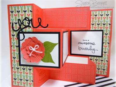 Stampin Up - Trifold Shutter Birthday Card