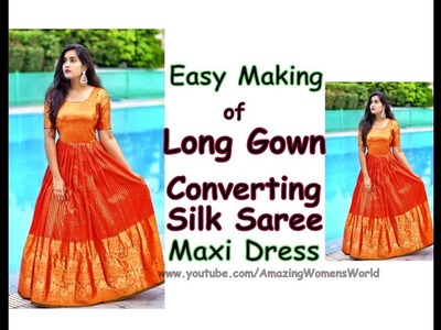 Trailer DIWALI special Converting Silk Saree to Maxi Dress- Complete Tutorial