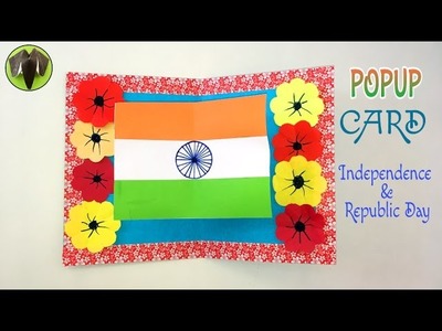 TRI COLOUR | INDIA FLAG PoPuP CARD (2) for "Independence day and Republic day" - Easy #697