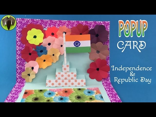 TRI COLOUR | INDIA FLAG PoPuP CARD for "Independence day and Republic day" # 698