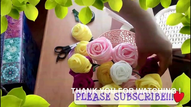 Very Easy Lovely Toilet Paper Flower ( Flores de Papel Higiénico) ( ReUpload )