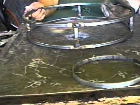 Welding a project large plant pot iron stand .wmv