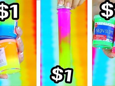 $1 vs $1 vs $1 Slime - Cheapest Slime Bought in Stores Ever !