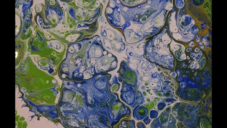 Acrylic Dirty Pour Fluid Painting with Tons of Cells! Title: Paper Planes