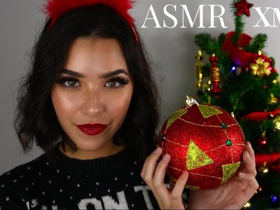ASMR Christmas With Me! (Whispers, Tapping, Plastic sounds, Eating sounds, Song Humming. )