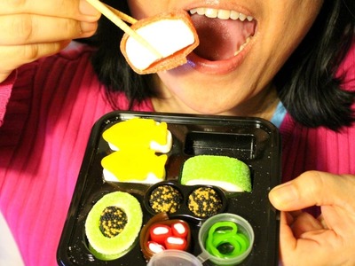 ASMR Eating Sushi Candy Look A Look blue Yeti ScorpioAnnYT