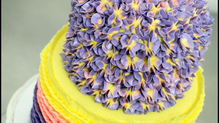 BUTTERCREAM HYDRANGEA CAKE | How To Make by Cakes StepbyStep
