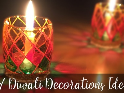 DIY Diwali Decoration Ideas At Home 2017 (Easy and Quick) ♡ | Shreeja Bagwe