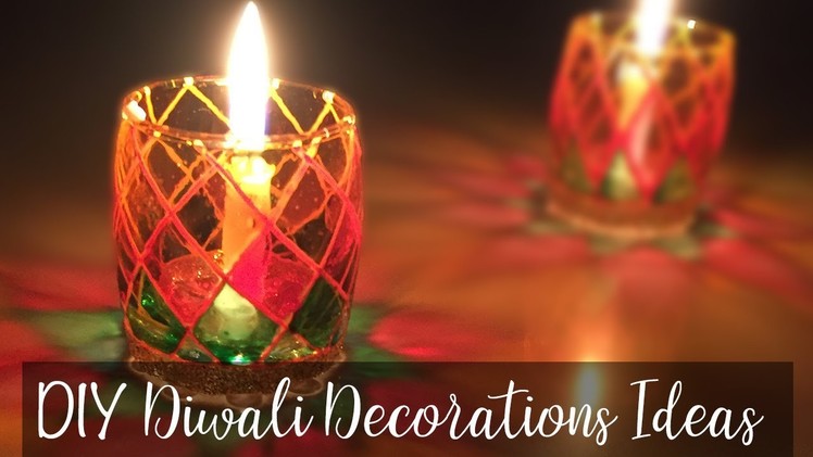 DIY Diwali Decoration Ideas At Home 2017 (Easy and Quick) ♡ | Shreeja Bagwe