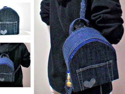 DIY No Sew Backpack from Old Jeans * How to Make Your Own Backpack at Home