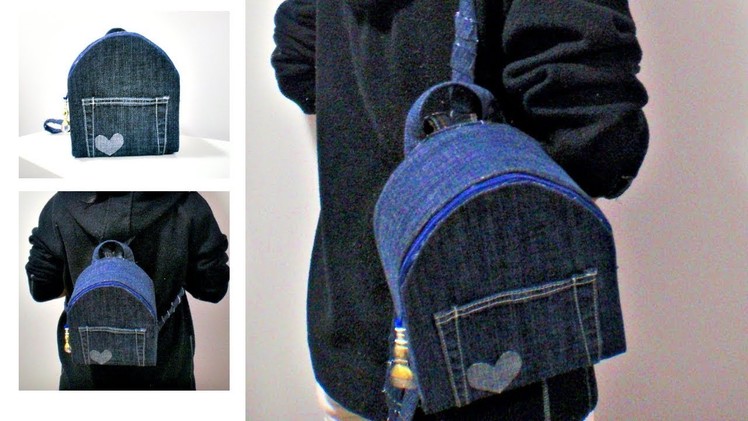 DIY No Sew Backpack from Old Jeans * How to Make Your Own Backpack at Home