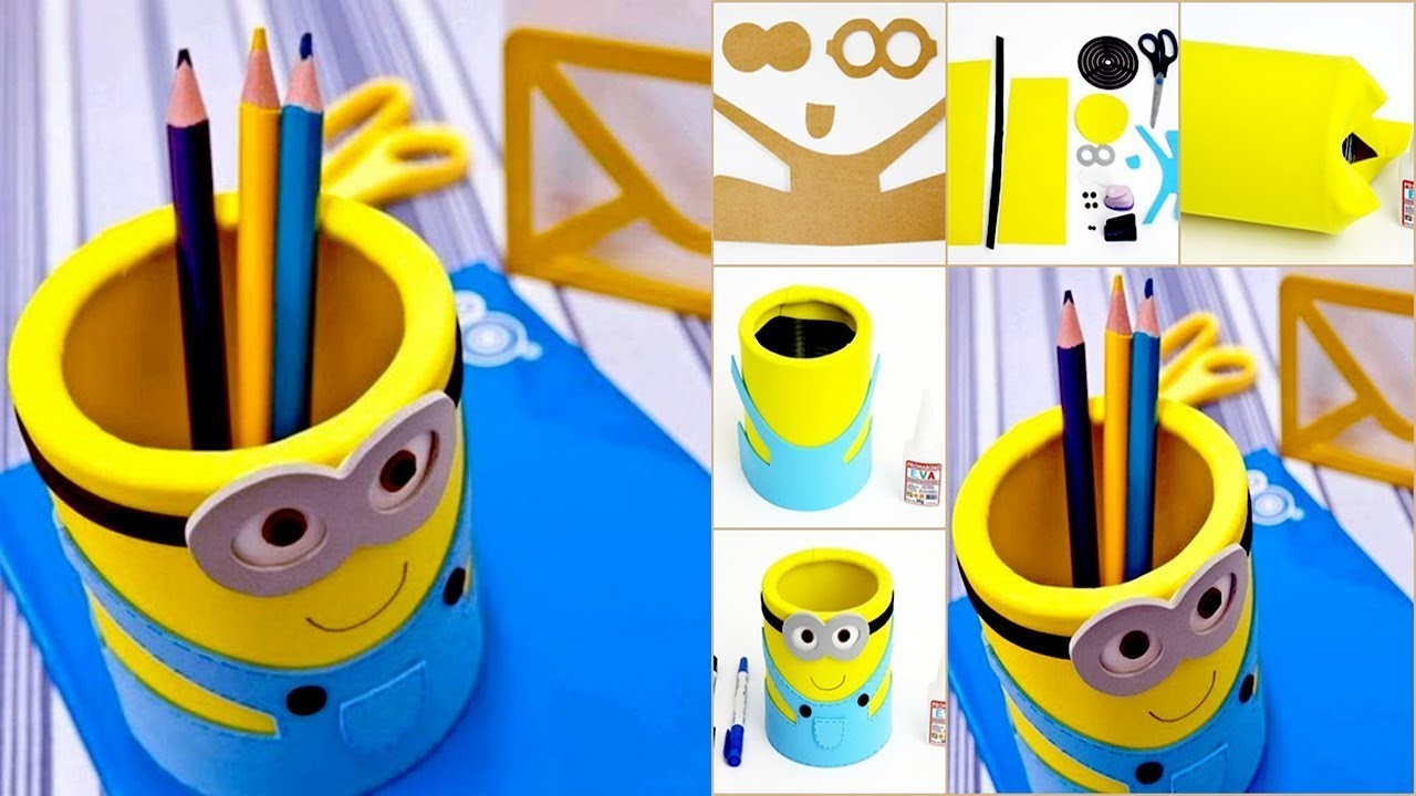 DIY Room Decor & Organization For 2017 - DIY Minions Tin Cans & Foam ...