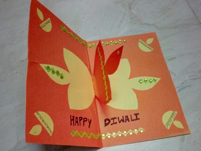 Easy Diwali popup Greeting Card Making Idea | How To | CraftLas