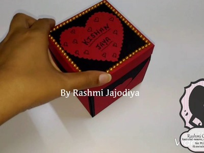Explosion Box for fiancee. Exploding Box Red and Black | by Rashmi Jajodiya