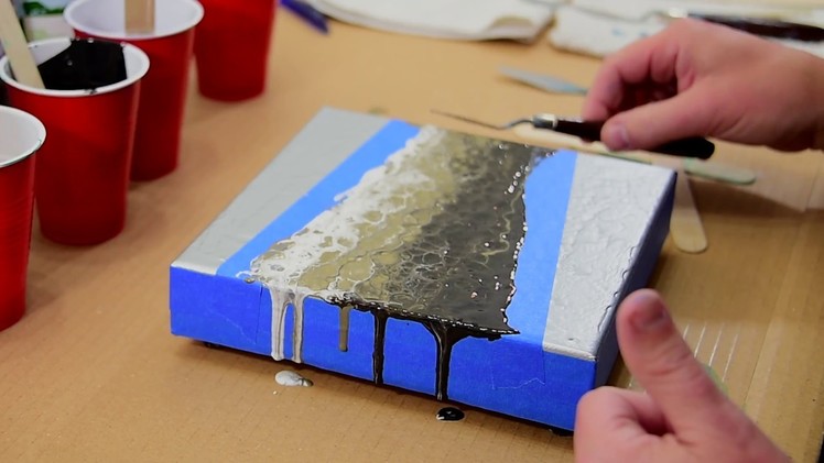 Fluid Art Swipe & Pour with Effects Added - Beginner Art with Carl Mazur