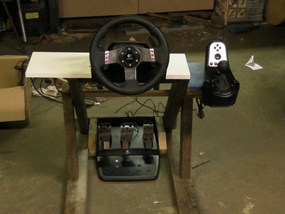 FREE DIY Homemade racing rig (couch cockpit) for my Logitech G27 racing wheel