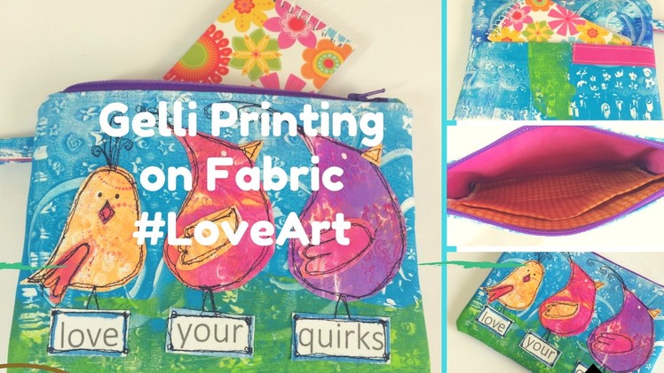 Gelli Printing on Fabric -#loveart